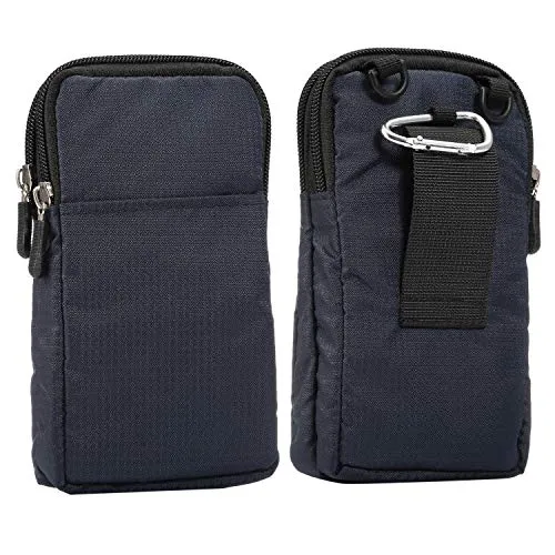 Handy Umhängetasche Herren, Universal Mini Gürteltasche, 6.0 Zoll Doppelter Reißverschluss Handy Beutel Handytasche Hüfttasche Gürteltasche kompatibel mit iPhone 15 14 13 12 11 Pro Max Samsung S23+