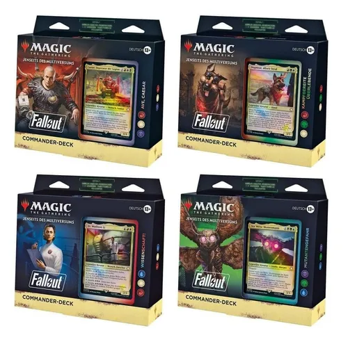 MTG Magic - Fallout Commander Decks - Komplettset - TCG OVP Decks & Starter, inkl. aller 4 Commander Decks in deutscher Sprache für ein einzigartiges Spielerlebnis in der Welt von Fallout.