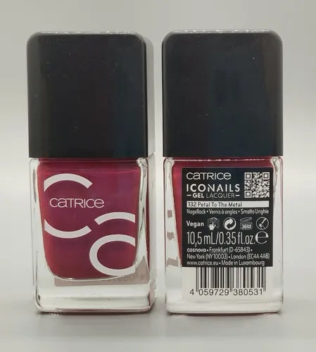 2x Catrice: ICONails GEL Lacquer/Nagellack - 132 Petal To The Metal - 2x 10,5 ml
