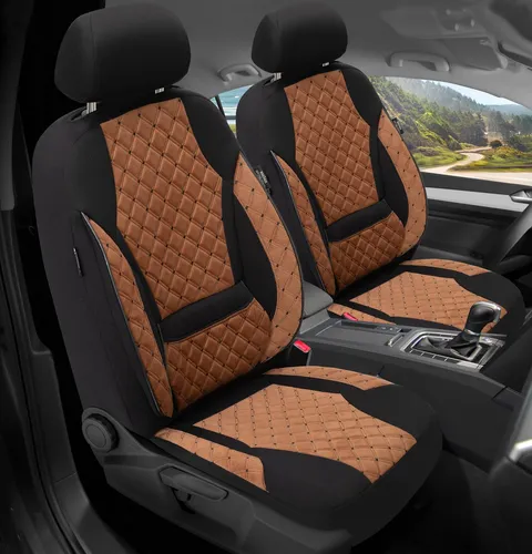 BREMER SITZBEZÜGE für Jeep Wrangler JK (2007-2018) – 2-tlg. Schonbezüge in Schokobraun/Schwarz - Hochwertige Autositzbezüge für Jeep Wrangler JK, bestehend aus strapazierfähigem Mikrofaser-Velours. Einfache Montage, rutschfest, geeignet für Sitzheizung und Airbag – optimaler Schutz und stilvolles Design!