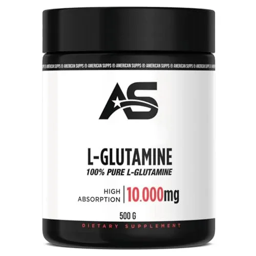 American Supps® PREMIUM Glutamin Pulver [500g] - rein - geschmacksneutral + ohne Zusatzstoffe