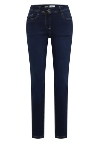 Cecil Slim Leg Jeans Dark Blue Wash 27 - Stylische Slim Fit Jeans in dunkler Waschung für optimalen Tragekomfort. Ideal für jeden Anlass mit einer Innenbeinlänge von 76 cm bei EU-Größe 29.
