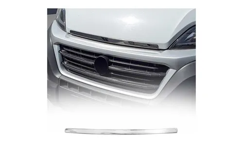 OMAC Zierleisten-Aufkleber Motorhaube für Ford Transit 2006-2013 – Chromleiste Silber - Hochwertiger Zierleisten-Aufkleber aus rostfreiem Stahl, der Ihr Fahrzeug schützt und gleichzeitig aufwertet. Einfache Installation ohne Bohren, langlebig und pflegeleicht – ideal für Autozubehör.