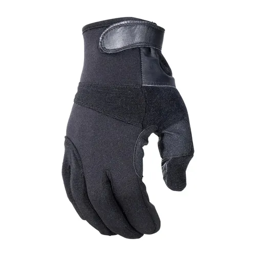 Fingerhandschuhe Neopren/Aramid schwarz - Militärische Outdoor-Handschuhe für Sicherheit - BGS & GSG 9 Kategorie, hergestellt aus strapazierfähigem Neopren und Aramid für optimalen Schutz und Flexibilität.