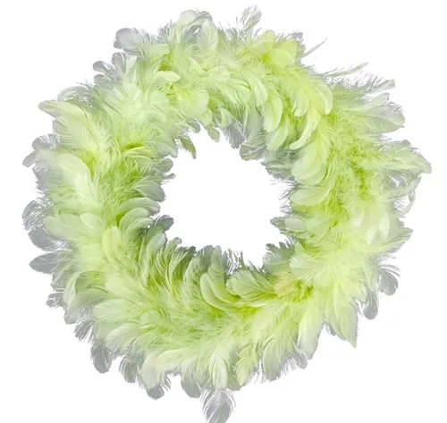 Exner GmbH Garten- & Wohnaccessoires Dekokranz Federkranz Grün Ostern Frühling Deko 35 cm