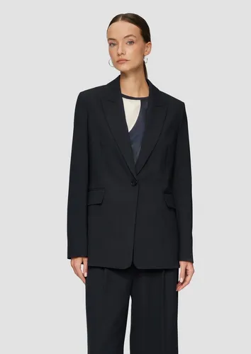 s.Oliver Jackenblazer Indoor-Blazer Langer Blazer aus Viskosemix