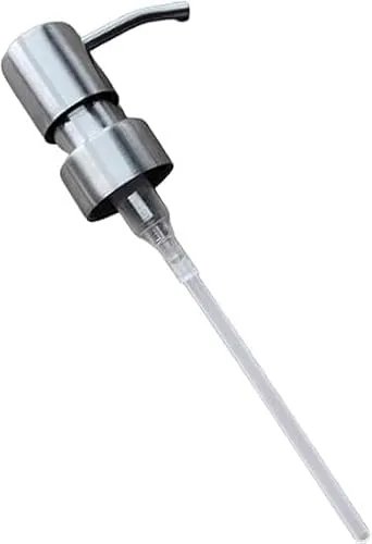 Silberner Flüssigseifenspender aus Edelstahl, minimalistischer Stil, für Badezimmer, Küche, Schaumdüse, Pumpflasche, Druckkopf – Edelstahl A Arbeitsplatte Seifenspender Flüssigseifenspender