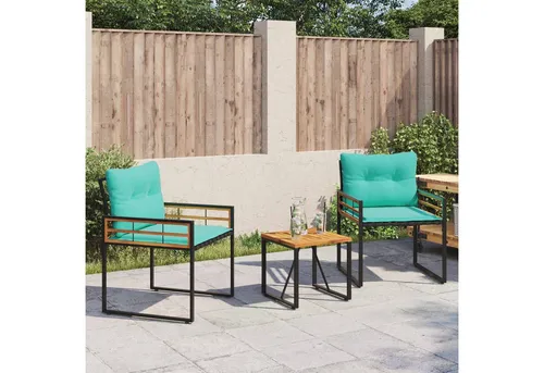 furnicato Garten-Essgruppe Modernes Echtholz Möbelset Türkis 59x55x77 cm - Elegantes Echtholz Möbelset für drinnen und draußen. Ideal für entspannte Stunden im Garten oder auf dem Balkon. Hochwertige Materialien sorgen für Langlebigkeit und zeitgemäßes Design.