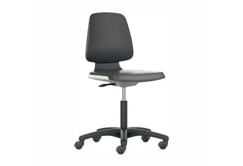 BIMOS Arbeitsdrehstuhl Labsit mit Rollen – Blaues Design - Vielseitiger Arbeitsdrehstuhl mit höhenverstellbarer Sitzschale in Blau. Ideal für Büro und Homeoffice – bequem und stabil für den täglichen Einsatz.