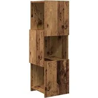 vidaXL Eckschrank Altholz 30,5x30x95cm – Funktional und Stilvoll - Moderner Eckschrank aus robustem Holzwerkstoff, ideal für platzsparende Lösungen in jedem Wohnzimmer. Mit schlichter Ästhetik und praktischem Stauraum für Bücher und Deko.