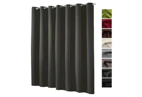 heimtexland Verdunkelungsvorhang XL Thermo Ösenschal in schwarz von Heimtexland