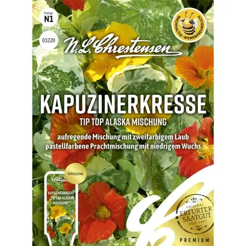 Kapuzinerkresse Tip Top Alaska Mischung Samen, Saatgut
