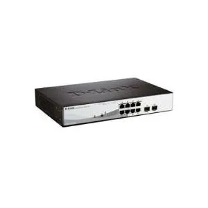 D-Link Web Smart DGS-1210-08P - 8-Port PoE Switch - Netzwerk-Switch mit 8 x 10/100/1000 PoE-Ports und 2 x Gigabit SFP, ideal für die flexible Netzwerkverwaltung in kleinen Büros.