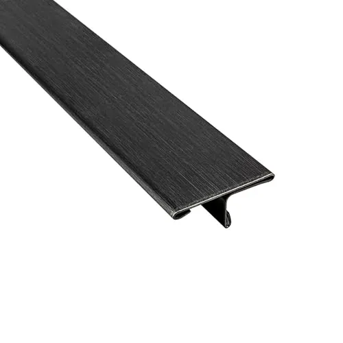 T-Profil Edelstahl Schiene Übergangsprofil V2A L250cm 25mm schwarz anthrazit gebürstet