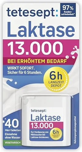 tetesept Laktase 13.000 – 40 Laktasetabletten für unbeschwerten Genuss