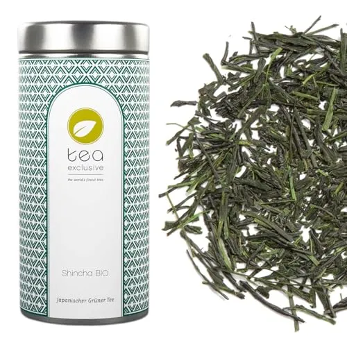 Shincha BIO Grüner Tee aus Japan, 70g - Exzellenter Bio Shincha Tee aus der ersten Pflückung, mild und erfrischend mit Zitrusnote. Ideal für Teeliebhaber, bietet er vielschichtige Aromen und höchste Qualität.