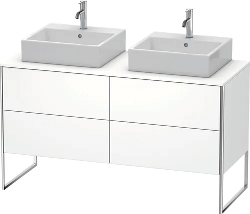 Du Xsquare Konsolenwaschtischunterbau, Weiß Seidenmatt