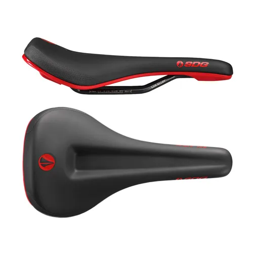 SDG Bel-Air 3.0 MAX Sattel - Lux-Alloy, 7x7mm, black/red - Fahrradsättel mit innovativem Lux-Alloy Design für maximalen Komfort und Unterstützung auf langen Fahrten.