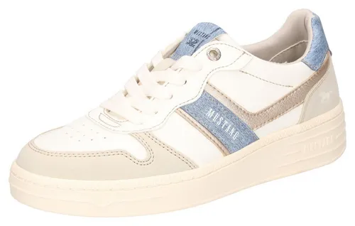MUSTANG Damen Sneaker Ice/Blau EU 41 - Damen-Sneaker im Retro Design mit herausnehmbarer Decksohle und trendigen Pastellfarben für optimalen Komfort und Stil.