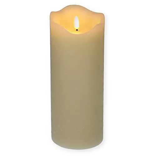 LED Echtwachskerze mit Timer 10 x 20 cm