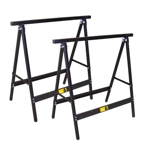 Stahl Universal Bock (2 Stück) - Hydraulikheber, Stütz- & Sägeböcke, stabiler Universalbock in Schwarz für optimale Unterstützung bei Arbeiten im Garten und Bau.