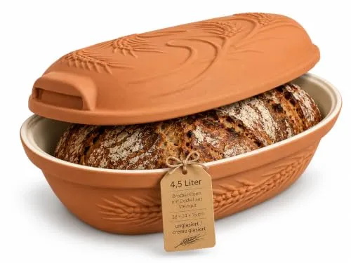 KERAZO 4,5L Brotbackform mit Deckel