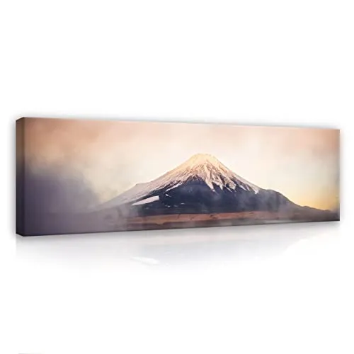 WallArena- Leinwand Bilder - Berge - 145x45 cm Leinwandbilder - Bild auf leinwand - Wandbild XXL groß Wandbilder für Wohnzimmer Schlafzimmer Wohnzimmerbilder Modern kunstdruck - Landschaft