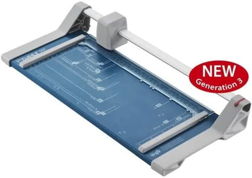 DAHLE Rollenschneidemaschine 507 - 320mm für 8 Blatt - Papierschneidemaschine mit automatischer Pressung und geschliffenem Rundmesser. Ideal für kreative Schneidearbeiten, kompatibel mit verschiedenen Schneideköpfen.