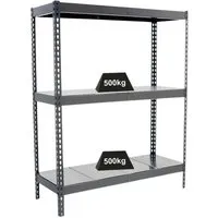 PROREGAL Schwerlastregal Metal Beast Three 200x240x45 cm - Robustes Schwerlastregal mit einer Fachbodenlast von bis zu 600 kg, ideal für Werkstätten und Lager. Einfache Montage und verstellbare Böden für maximale Flexibilität.