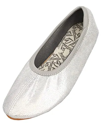 Beck Mädchen Basic Glitzer Gymnastikschuhe, Silber, 28 EU in silber von Beck