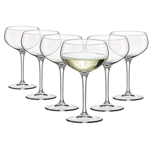 Bormioli Rocco Barkeeper Glas Champagner -Coupé -Untertassen