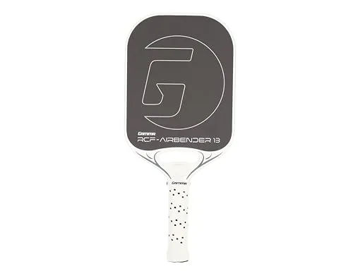 GAMMA Airbender Pickleball-Paddel aus Kohlefaser mit anpassbarem Griffgewichtssystem und aerodynamischem offenem Hals mit stoßdämpfendem Geleinsatz