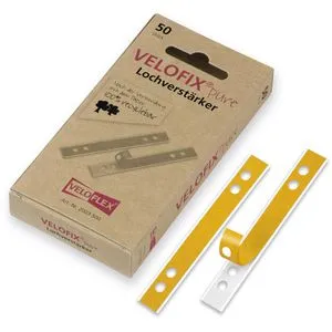 Veloflex Lochverstärker VELOFIX pure 2003500, weiß, Streifen, selbstklebend, 50 Stück