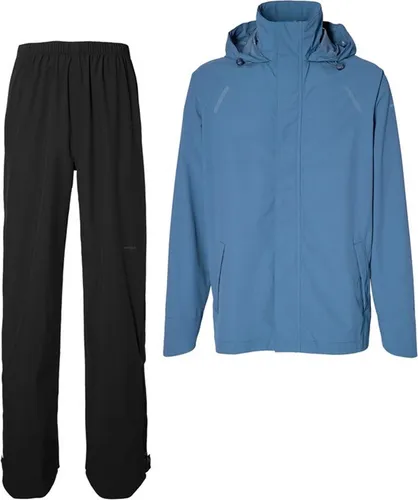 Basil Regenanzug Hoga Uni - Horizon Blue, Gr. S - Regenjacke für Radfahrer, 100% wasserdicht mit 5.000 mm Wassersäule und atmungsaktiv. Perfekt für wechselhaftes Wetter mit abnehmbarer Kapuze und zusätzlicher Belüftung.
