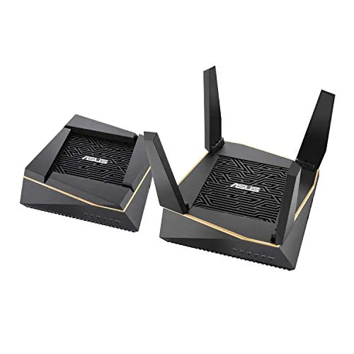 Asus Ai Mesh WLAN System RT-AX92U - WiFi 6 Mesh-Router Set - Innovatives WLAN Mesh-System mit WiFi 6 Technologie für unterbrechungsfreies Roaming und hohe Performance. Inklusive 2 Zugangspunkten und umfassendem Sicherheitspaket.