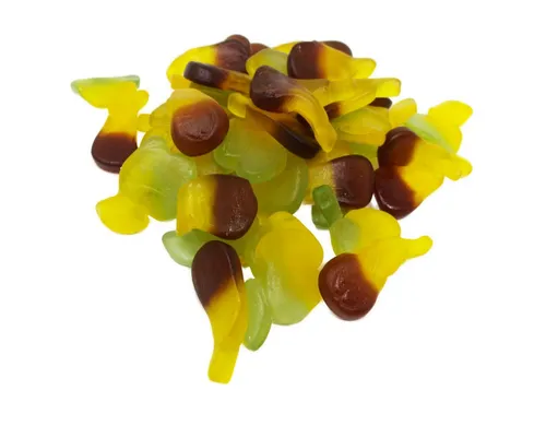 Fruchtgummi Bären & Co. Süßigkeit, Fruchtgummi Apfel und Birnen Mix süß fruchtig zuckerfrei 175g