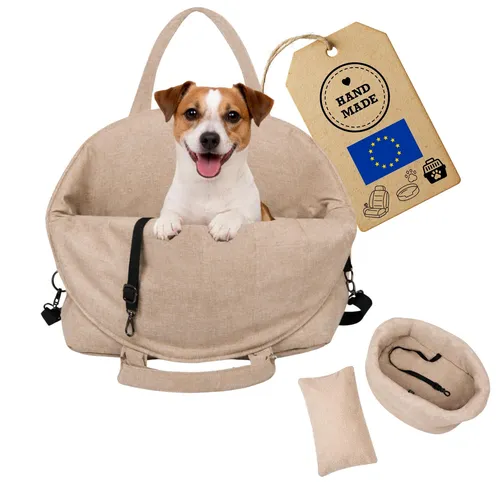 Dogeste Hundetasche, Transportbox, 3in1 Hunde Katzen Tragetasche, Hundetransportbox mit Pet-Kissen, Hundebett, Autositz Hund Universal Waschbar