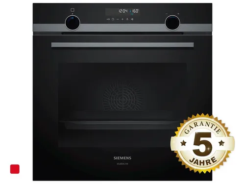 Siemens studioLine HB478GCB0S Pyrolyse Backofen blackSteel - Backofen mit 9 Funktionen und automatischer Selbstreinigung durch Pyrolyse. Genießen Sie perfekte Brat-Ergebnisse dank integriertem Bratenthermometer.