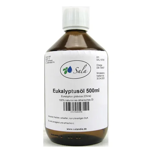 Produktbild Sala Eukalyptusöl Globulus naturreines äth. Eukalyptus Öl 500 ml Glasflasche