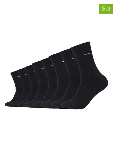 Camano Herren 5941 Sport Socks - 8 Paar Schwarz (39/42) - Sportsocken mit Druckentlastung, feuchtigkeitsregulierend und komfortabel. Ideal für Sportler, mit rutschfestem Komfortbund und gepolstertem Fußbereich für besten Tragekomfort.