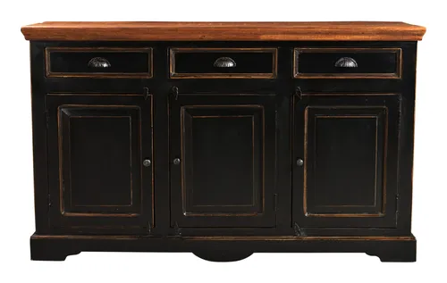 SIT-Möbel Corsica Sideboard 150 x 40 x 90 cm in schwarz von SIT