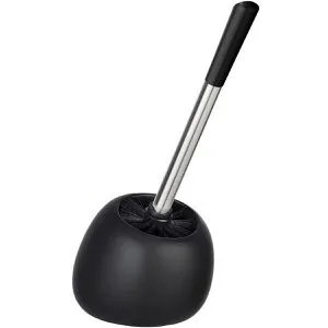 Wenko WC-Bürste Polaris, schwarz, mit Kunststoffborsten und Keramik-Bürstenhalter