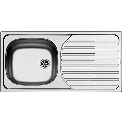 PYRAMIS Clean & Care Spüle ET33 FORK - Edelstahlspüle ohne Überlauf - Sanitäranlagen & Zubehör - Hochwertige Edelstahlspüle mit durchdachtem Design und reversibler Einbaumöglichkeit für maximale Flexibilität in Ihrer Küche.