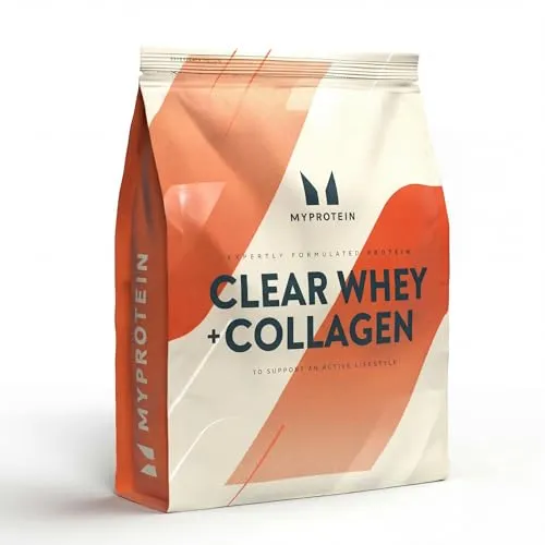 Myprotein Clear Whey Protein + Kollagen | Pfirsichtee – 1 kg (40 Portionen) | Proteinpulver in Saftform mit hydrolysiertem Collagen und Vitamin C | 21 g Protein | Fettarmer Fitnessdrink