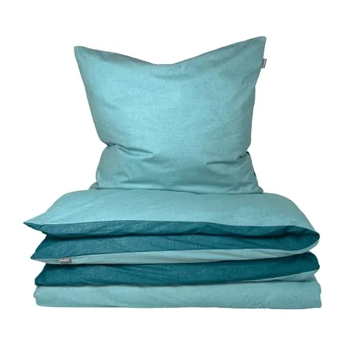 Schiesser Wende-Bettwäscheset Doubleface in türkis von Schiesser