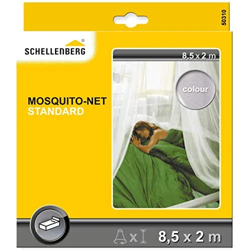 Schellenberg 50310 Baldachin für das Bett Moskitonetz Standard für Einzelbetten, Mückenschutz für angenehme Nächte