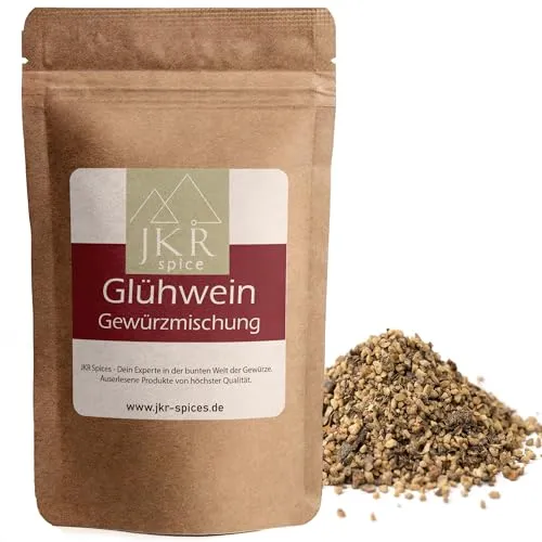 JKR Spices Glühweingewürz geschrotet 100g | Ideal für Glühwein, Punch, Glühgin und Bowle | Mit feinem Sternanis | CO² neutral verpackt