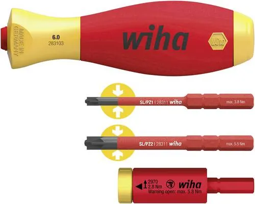 Wiha 41478 Drehmomentadapter - Akkuschrauber: Sicheres Arbeiten an spannungsführenden Teilen bis 1.000 V AC mit präzisem Drehmoment und umfassendem Schutz vor Materialbeschädigung.