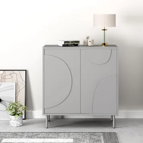 [en.casa] Sideboard Wohnzimmer Holea – Elegante Anrichte mit 2 Türen - Kommoden & Sideboards – Modernes Design mit Push-to-Open-System für griffloses Öffnen und viel Stauraum für Bücher und persönliche Gegenstände.