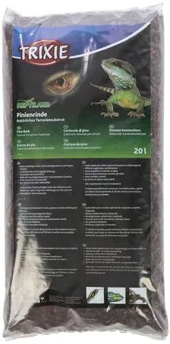 TRIXIE Pinienrinde Terrariensubstrat ideal für Schlangen und Tropenreptilien - 20 Liter - antibakteriell - entstaubt und hocherhitzt - Feuchtigkeitsspeicher - ohne chemische Zusatzstoffe - 76142